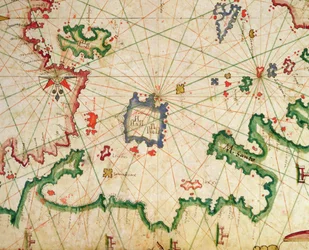 Het Eiland Lemnos, uit een nautische atlas, 1651 (detail)